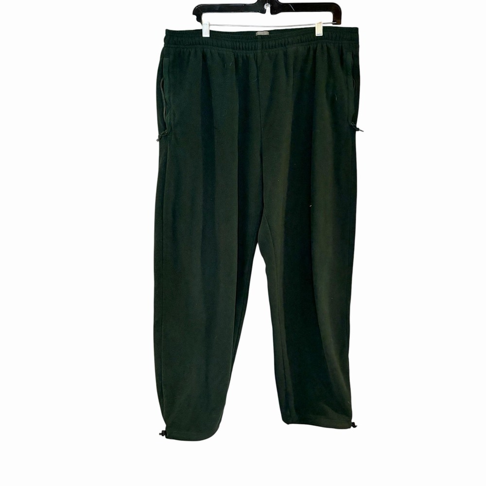 GAP Fleece Deep Forest Green Jogger Sweatpants Men's Drawstring Ankles Size L